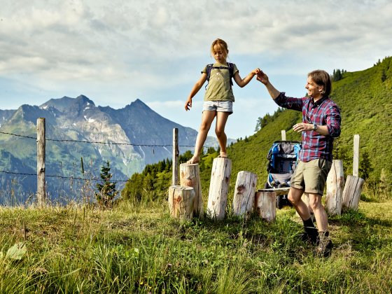 rauris sommer wandern vater kind